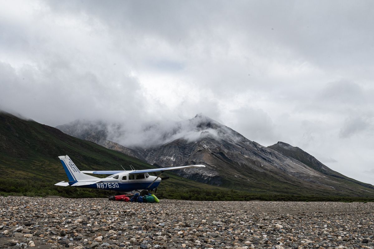 A bush plane takes off from near the headwaters of the Noatak River on July 28, 2022.   (Jim Wood/Courtesy)