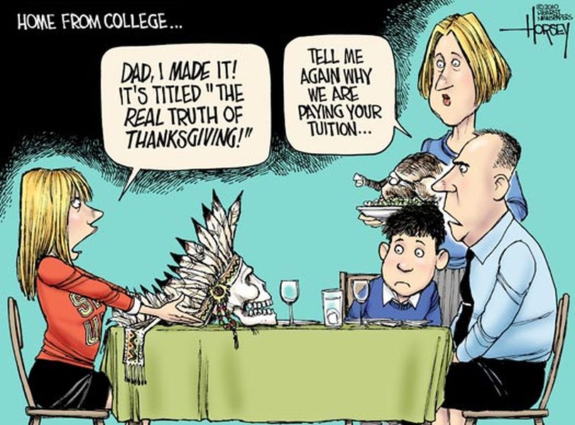 David Horsey,davidhorsey.com,seattlepi.com
The truth of Thanksgiving