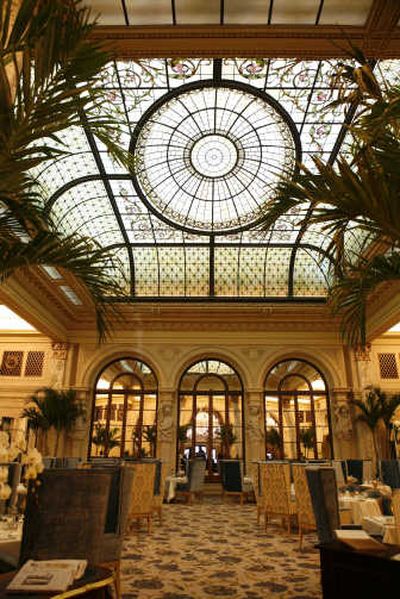 
The Palm Court, beneath a restored stained-glass dome ceiling, is shown March 1 during The Plaza hotel's reopening in New York. The hotel offers afternoon tea in the Palm Court.Associated Press photos
 (Associated Press photos / The Spokesman-Review)