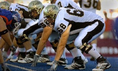 
Idaho offensive llineman Jade Tavik (50) and Nate VanderPol (68) have overcome injuries and returned to practice. 
 (File/ / The Spokesman-Review)