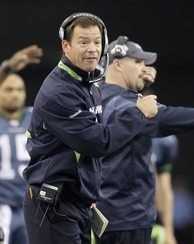Seahawks first-year coach Jim Mora is getting more testy as his team struggles this season. (Associated Press / The Spokesman-Review)