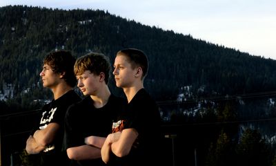 The Wright brothers, from left, Seth, Nick and Nate, stand in front of Lakeland High School on Tuesday. The three brothers wrestle for the school in Rathdrum. Their father, Jesse, and a sister were killed in an auto accident in May 2006. Nate and Nick were seriously injured.  (Kathy Plonka / The Spokesman-Review)