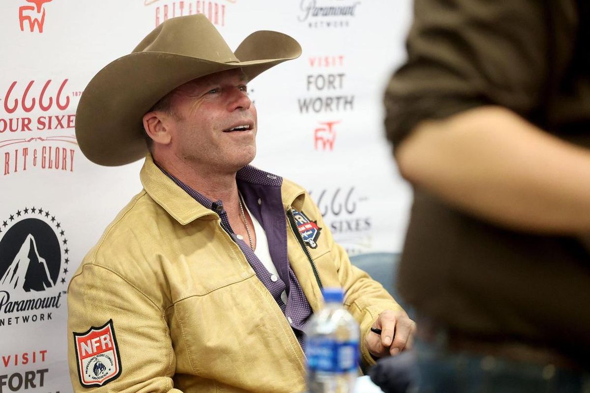 “Yellowstone” show creator Taylor Sheridan signs autographs for fans at the Fort Worth Stock Show & Rodeo on Friday, February 3, 2023. (Amanda McCoy/Fort Worth Star-Telegram/TNS)