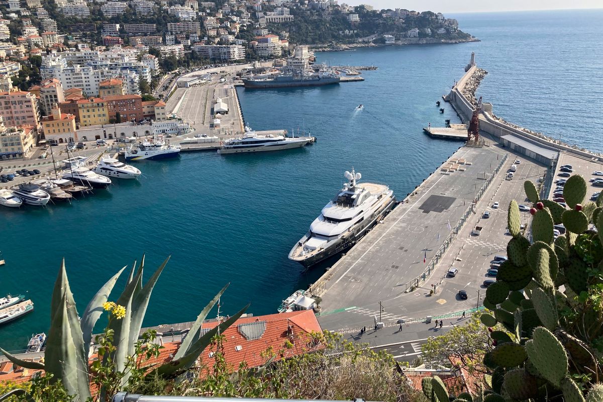 Stella Maris yacht belonging to Rashid Sardarov is docked in Nice, France, Tuesday, March 1, 2022. The boat is believed to be owned by Sardarov, a Russian billionaire oil and gas magnate not yet among the Kremlin-aligned oligarchs sanctioned by the United States and its allies in response to the Russian invasion of Ukraine. The European Union began moving this week to seize at least two superyachts owned by Russians close to Vladimir Putin.  (Colleen Barry)