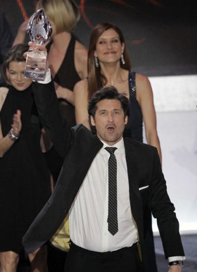 
Patrick Dempsey accepts the favorite television drama award for the show 