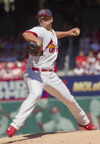 Marco Gonzales pitched 3 scoreless in Cards’ win. (Associated Press)