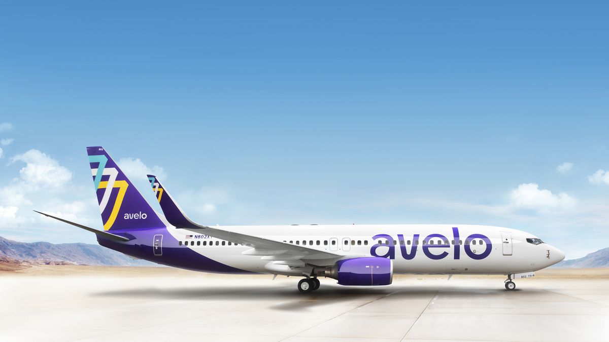This photo provided by Avelo Airlines shows one of the startup air carrier