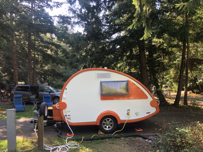 We recently spotted this incredibly cute travel trailer at Larabee State Park near Bellingham. (Leslie Kelly)