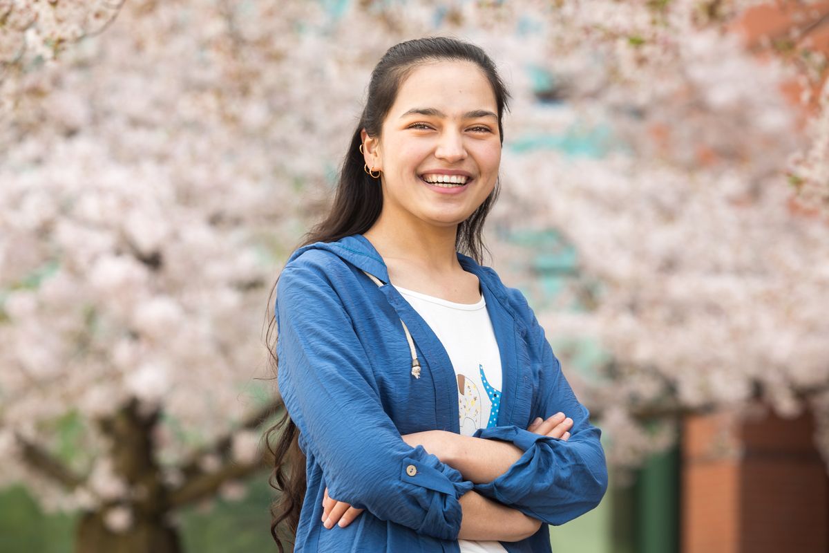 Yalda Shirzai is North Central’s notable graduate from the Class of 2021. Shirzai moved from Afghanistan to the United States in 2018.  (Libby Kamrowski/THE SPOKESMAN-REVIEW)