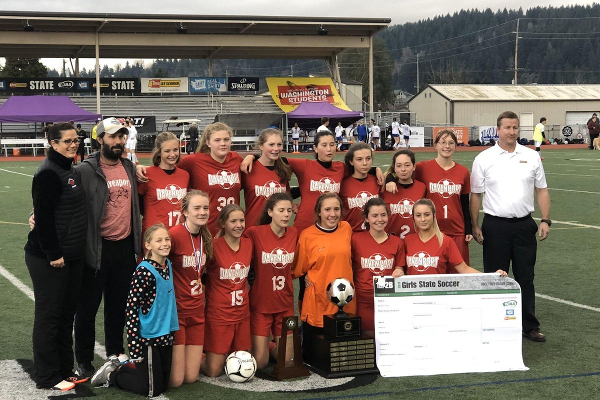 The Davenport girls soccer team won the State 2B/1A title on Saturday, Nov. 23, 2019. (WIAA)