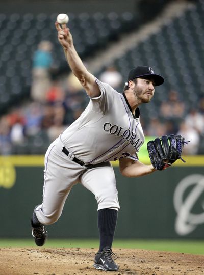 Rockies starting pitcher Chad Bettis went seven innings to get the win. (Associated Press)