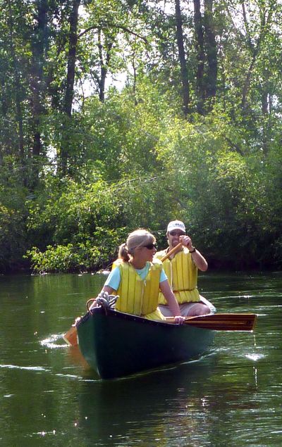 Canoes made of Royalex are durable and slick over rocks. (Rich Landers)