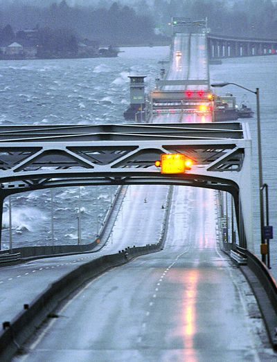 The Interstate 520 floating bridge on Lake Washington is one of the bridges set to get a toll system. (Associated Press)