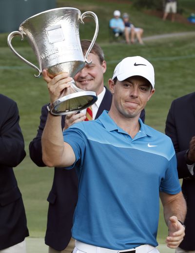 Rory McIlroy broke the Wells Fargo Championship record by five strokes. (Associated Press)