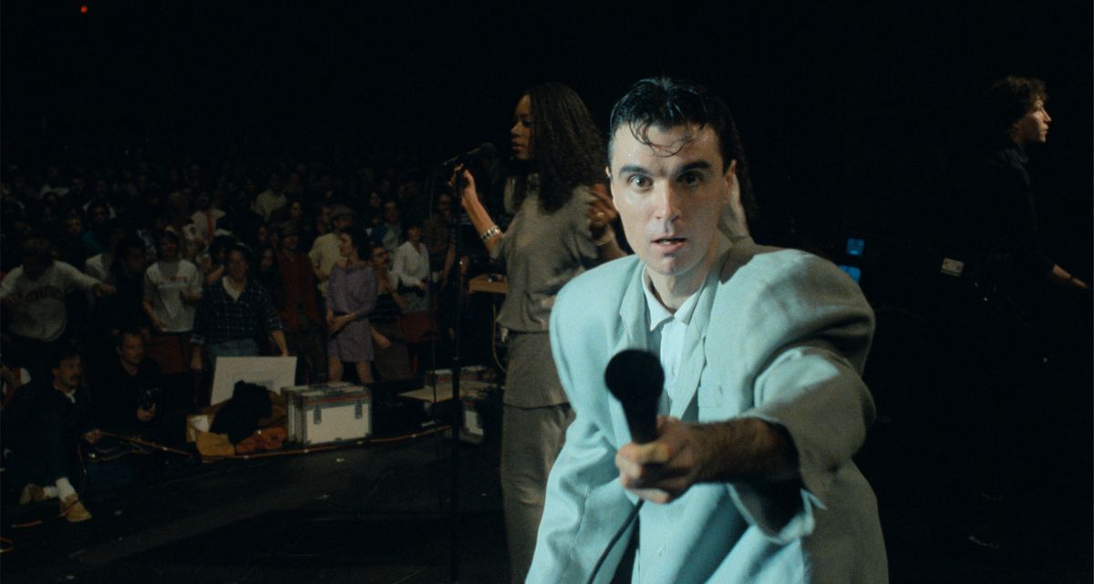 David Byrne in a scene from “Stop Making Sense.”  (A24)