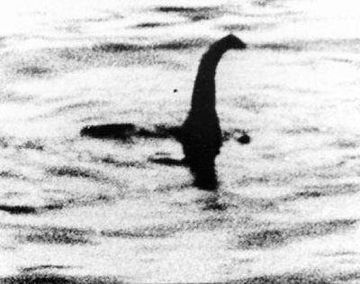 This is a 1934 photo of a shadow somebody said was the monster of Loch Ness, Scotland. A new theory suggests the sightings in the 1930s may have been of an elephant from a traveling circus.
(File Associated Press / The Spokesman-Review)