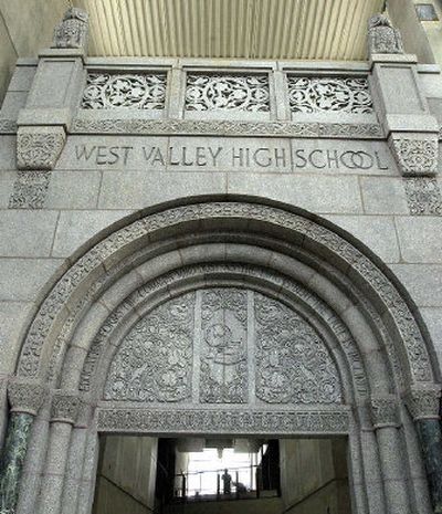 
The archway from the orginal West Valley High School stands in the entry of the new building. 
 (The Spokesman-Review)