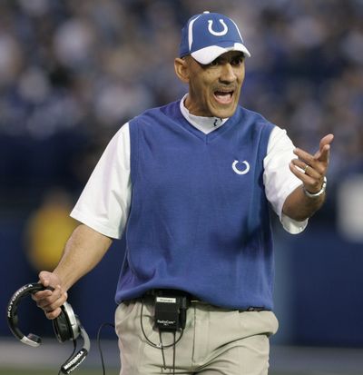 Colts coach Tony Dungy has 10 straight playoff berths and a Super Bowl championship to his credit. (Associated Press / The Spokesman-Review)