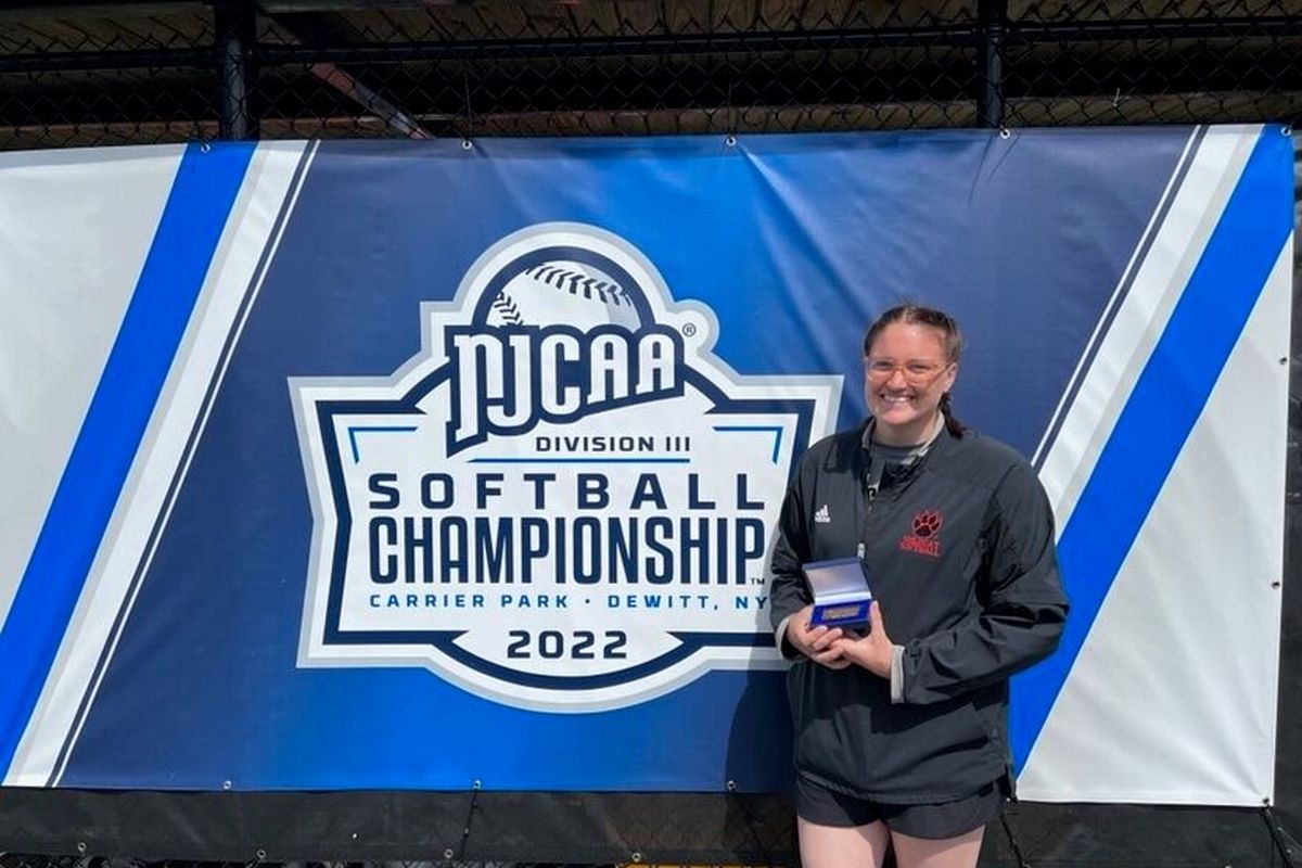 Former Ferris High School pitcher Katelyn Strauss helped lead North Dakota State College of Science to a fourth-place finish at the NJCAA Division III World Series.  (Courtesy of Kurt Strauss)