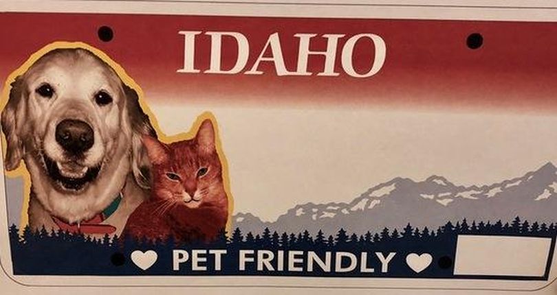 Proposed ‘pet-friendly’ Idaho license place, which the Idaho House rejected on Monday, March 12, 2018. (Marissa Morrison / KIVI-TV)