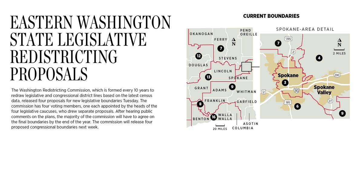 Legislative districts in Spokane County could look different in 2022 as  redistricting process begins | The Spokesman-Review