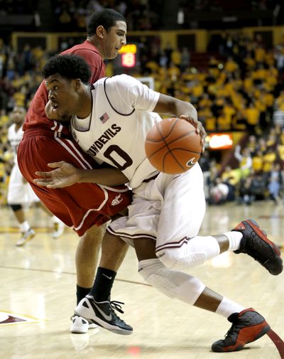 Arizona State's Carrick Felix (0) finished with 23 points and 11 rebounds. (Associated Press)