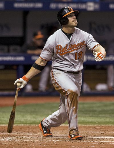 Baltimore DH Chris Davis saw action for the first time since serving a 25-game suspension for amphetamine use. (Associated Press)
