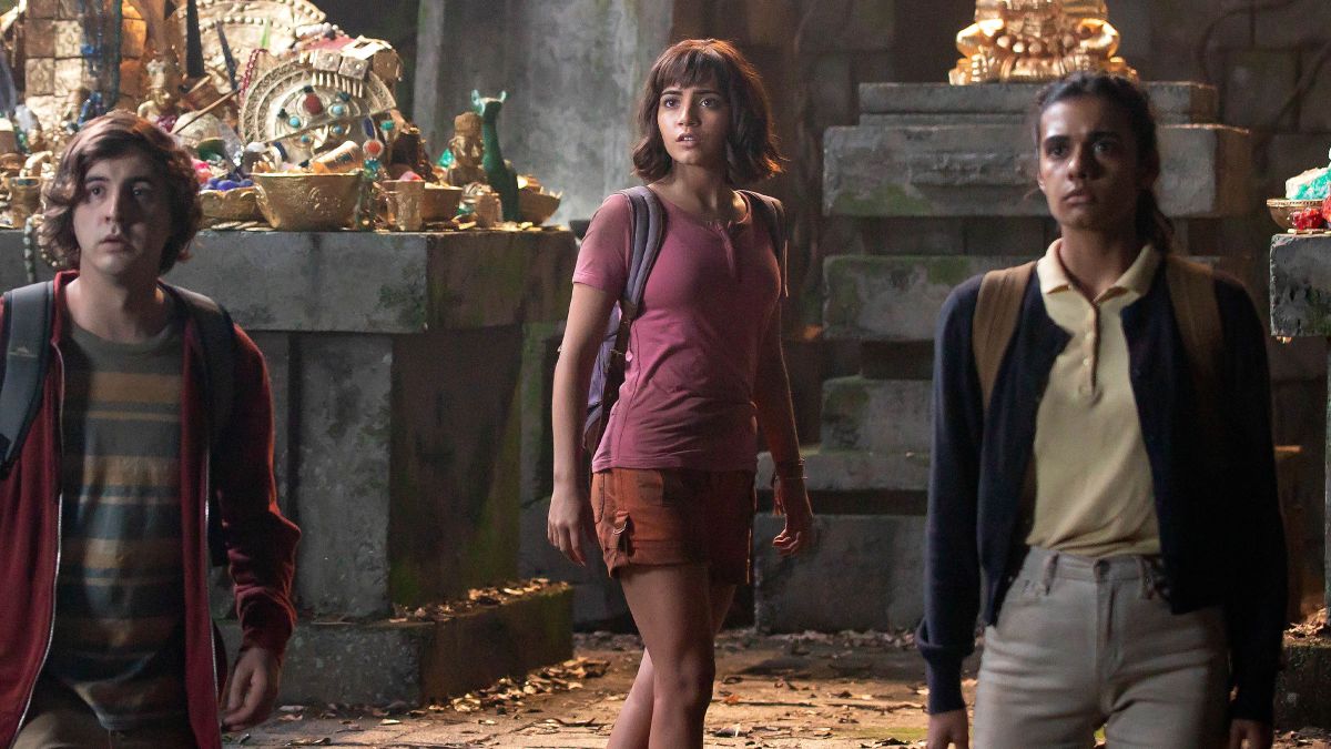 Nicholas Coombe, Isabela Merced and Madeleine Madden in "Dora and the Lost City of Gold."  (Paramount Pictures)