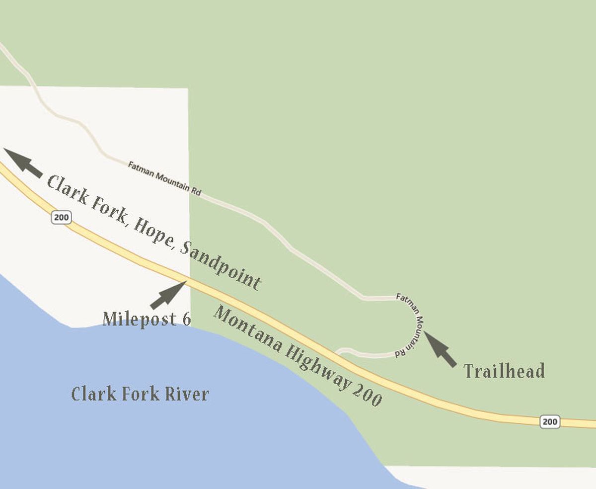 Map shows the trailhead to the new Star Peak trail northeast of Lake Pend Oreille. (Friends of the Scotchman Peaks Wilderness)
