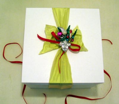
Old ribbon and vintage ornaments added to packages create one-of-a-kind gifts. 
 (Cheryl-Anne Millsap / The Spokesman-Review)