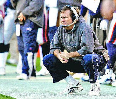 
New England is 12-1 in playoff games under coach Bill Belichick.
 (Associated Press / The Spokesman-Review)