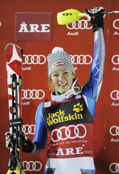 Mikaela Shiffrin, of U.S., won World Cup slalom race in Sweden. (Associated Press)