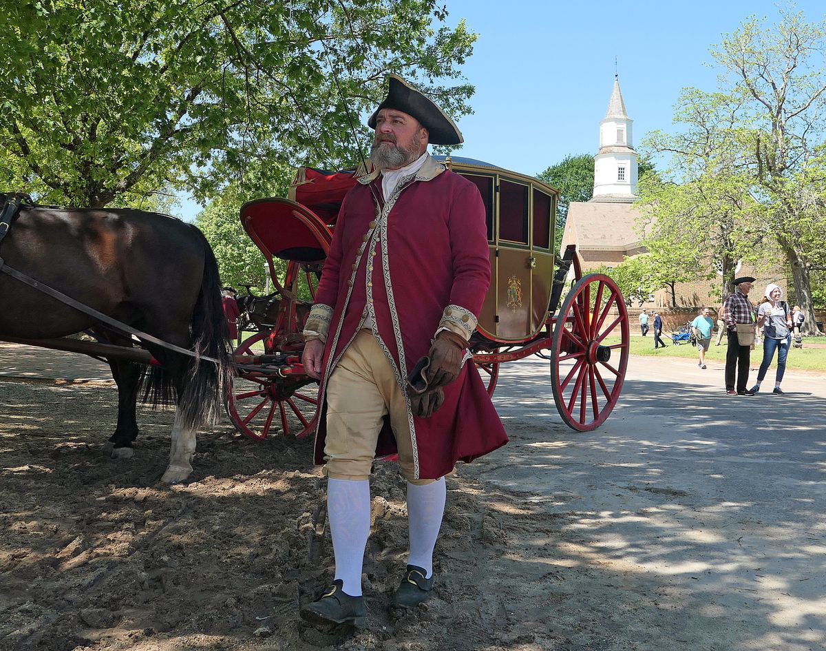 A coach driver in character at Colonial Williamsburg in Virginia. (John K Nelson / John K Nelson)