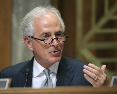 In this Oct. 30, 2017 photo, Senate Foreign Relations Committee Chairman Sen. Bob Corker, R-Tenn., speaks during a Senate Foreign Relations Committee hearing on 