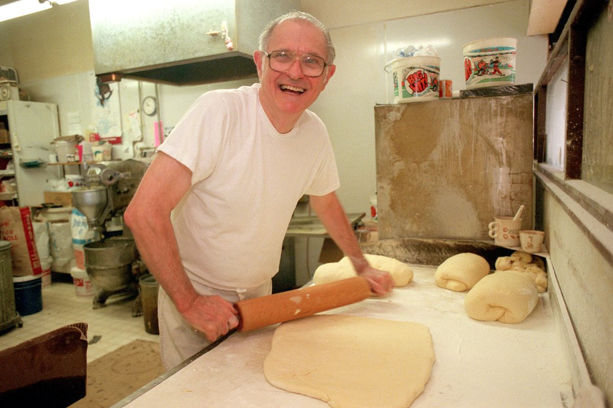 Darrell Jones, pictured here in 2002, ran the Donut Parade on North Hamilton Street in Spokane from 1968 to 2008. He died Monday. (File)