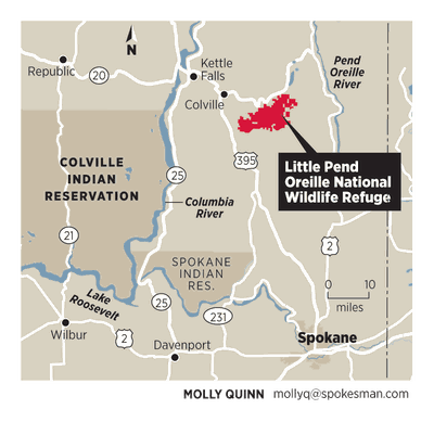 The Little Pend Oreille National Wildlife Refuge was established in 1939.