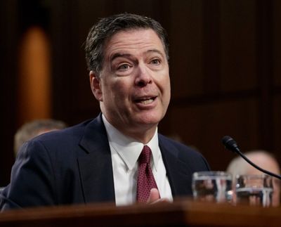 Former FBI director James Comey recounts a series of conversations with President Donald Trump as he testifies before the Senate Select Committee on Intelligence, on Capitol Hill in Washington, Thursday, June 8, 2017. Comey alleges Trump repeatedly pressed him for his 