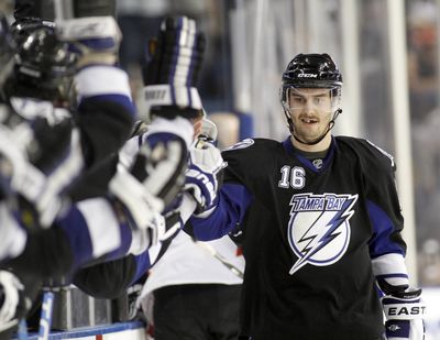 Tampa Bay’s Teddy Purcell scored the game-winner in shootout.  (Associated Press)