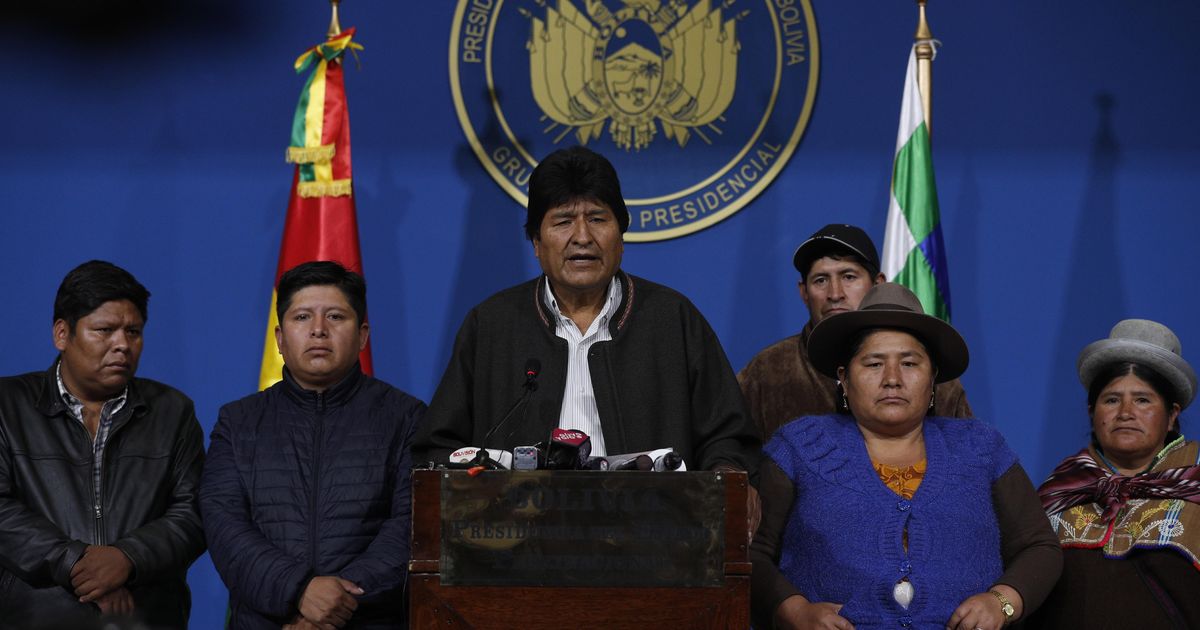 Bolivias President Resigns Amid Election Fraud Allegations The Spokesman Review 