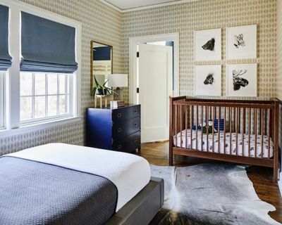 A nursery nook that was designed by Mel Bean of Mel Bean Interiors. By honoring the existing palette of your room, you can make the nursery a seamless extension of it.  (Courtesy Laurey Glenn)