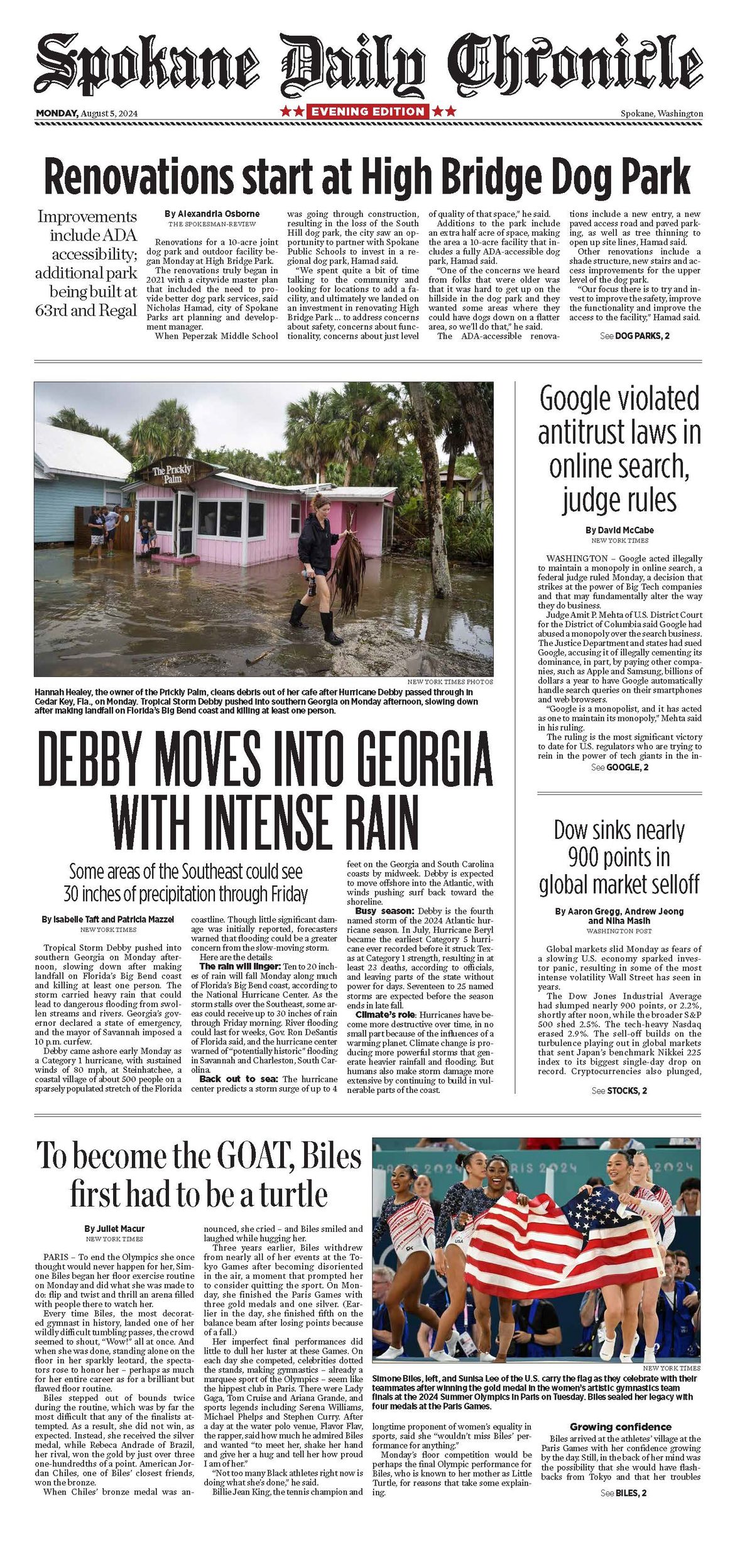 The Chronicle Front Page For Aug. 5, 2024 | The Spokesman-Review