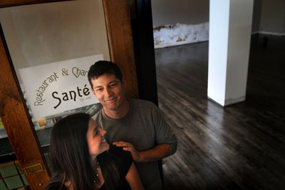 Jeremy and Kate Hansen are hoping their new Santé Restaurant and Charcuterie, opening in October in the Liberty Building, will continue to revitalize downtown Spokane.  (Rajah Bose / The Spokesman-Review)