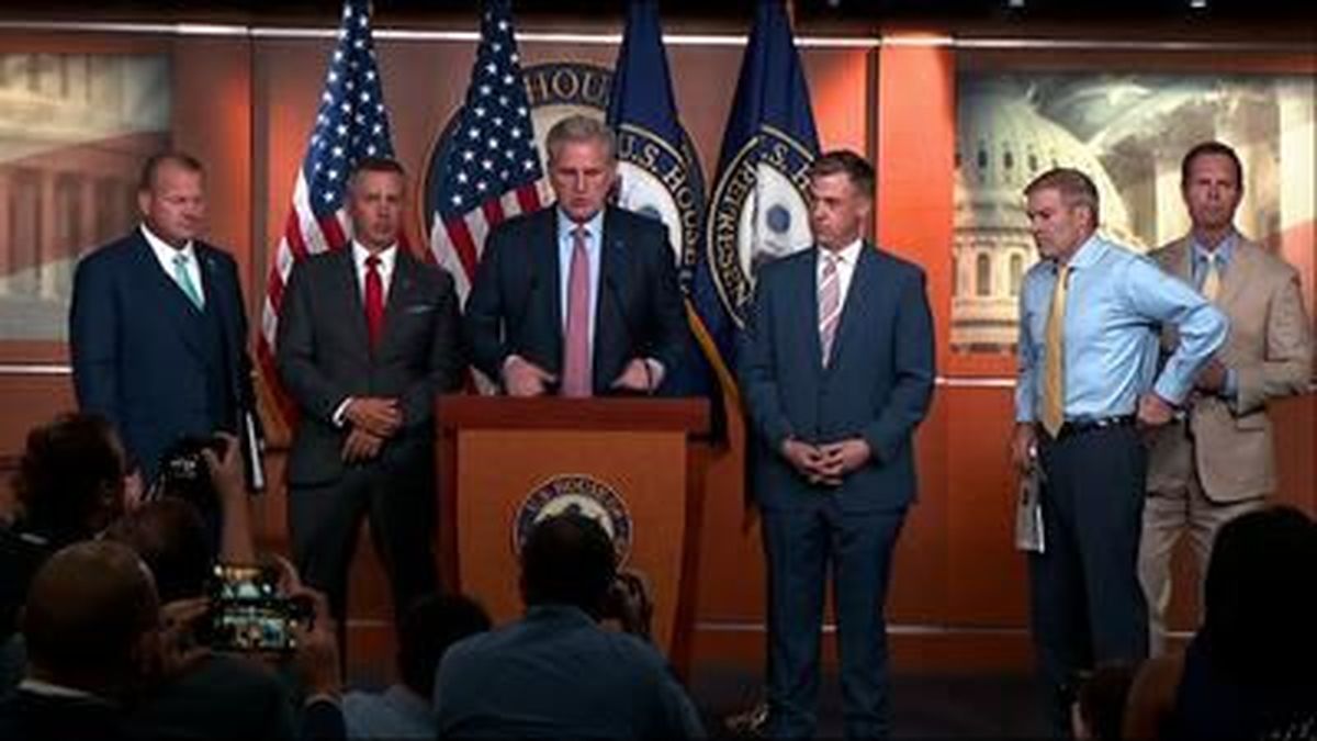 House Minority Leader Kevin McCarthy accused House Speaker Nancy Pelosi of “an egregious abuse of power" after she rejected two Republicans on a committee investigating the Jan. 6 Capitol insurrection. 