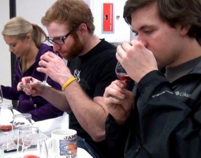 Students at Washington State University can taste wine and food in a class lab, but only if they are of legal drinking age. (Stevee Chapman)