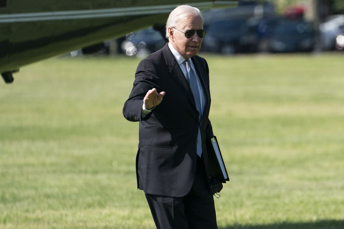 President Joe Biden arrives at the White House after spending the weekend at his Delaware home, Monday, May 17, 2021, in Washington.  (Evan Vucci)