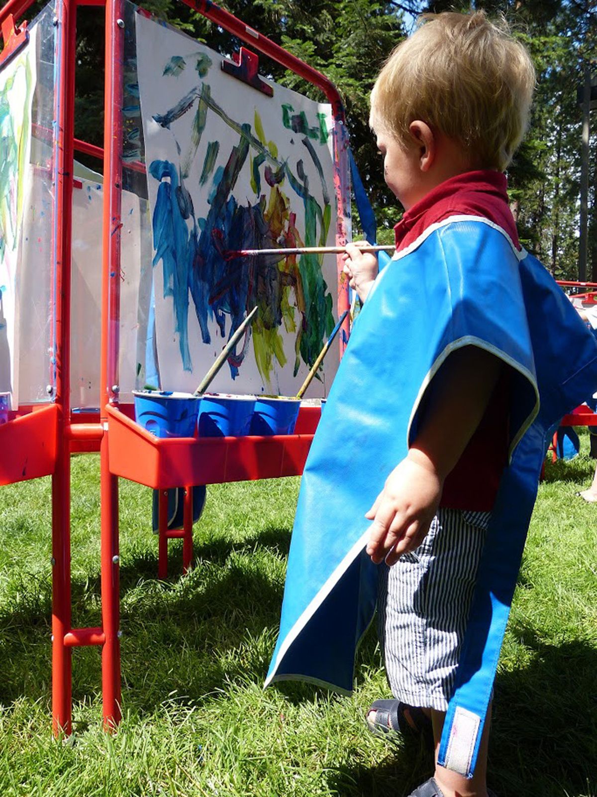 Painting is free in the children’s art-making area.