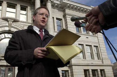 
Bill Mercer, seen here in February 2005,  withdrew his nomination for associate attorney general on Friday, four days before he was to testify before the Senate Judiciary Committee. Associated Press
 (File Associated Press / The Spokesman-Review)