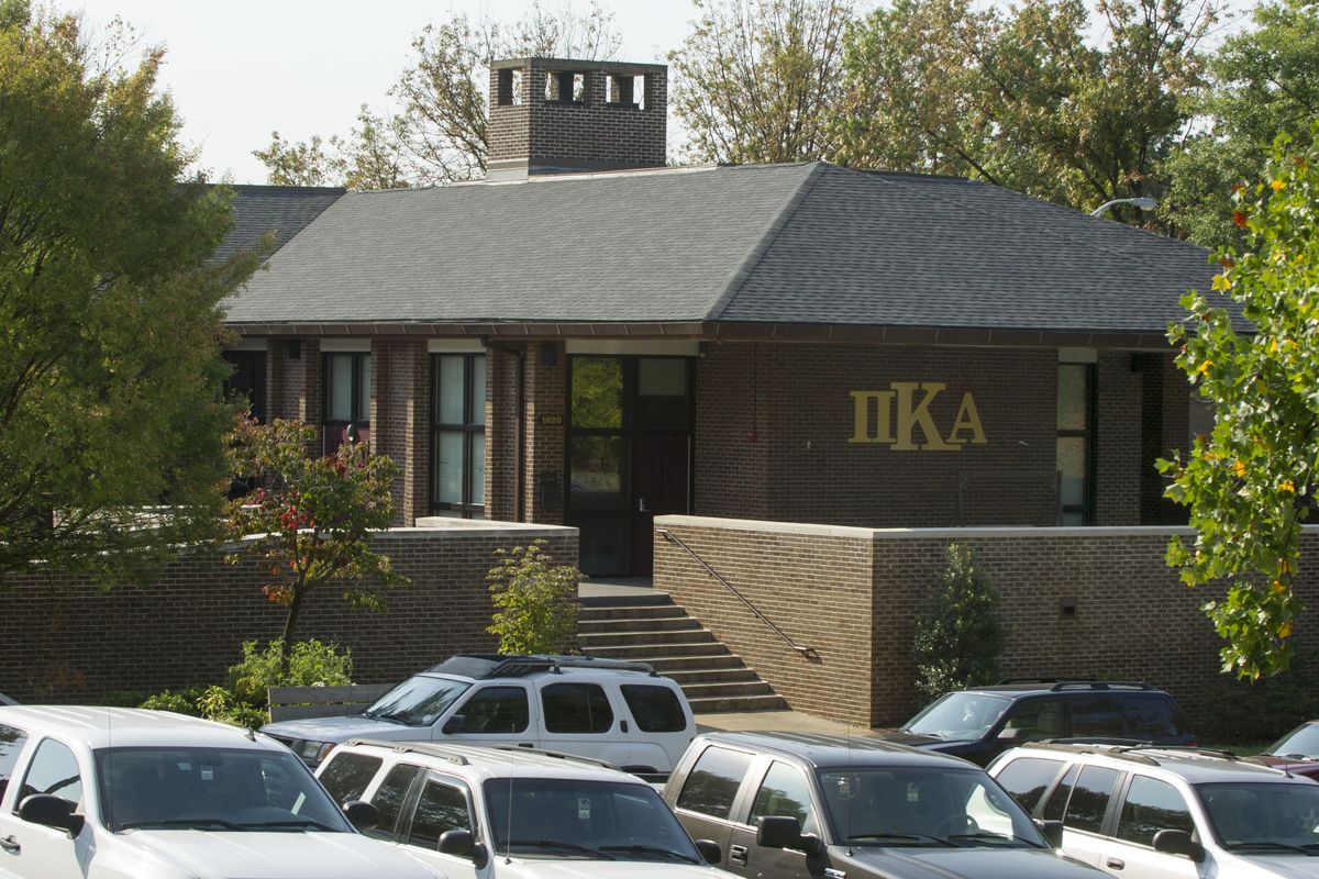 In a Tuesday, Sept. 25, 2012, photograph, the University of Tennessee Pi Kappa Alpha fraternity house is seen in Knoxville, Tenn. The fraternity was the scene of a notorious alcohol enema incident that sent one student to the hospital and brought unwanted attention to the university. W. Timothy Rogers, vice chancellor for student life said a trio of investigations by the University of Tennessee Police Department, the Pi Kappa Alpha national office and the UT Office of Student Judicial Affairs are under way into the Sept. 22 incident. (J. Cary / Knoxville News Sentinel)