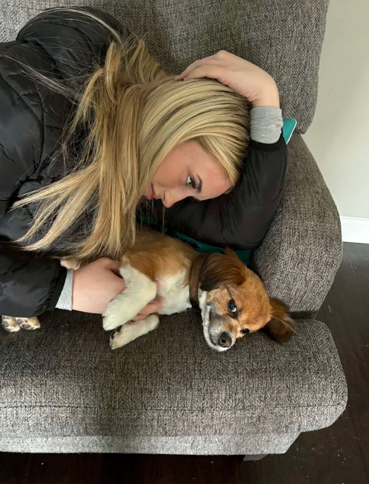 A house was on fire. Two strangers ran in to rescue a tiny dog.