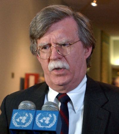 
U.S. Ambassador to the U.N.  John Bolton and other Security Council members met Tuesday. 
 (The Spokesman-Review)